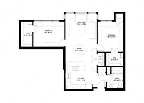 2 Bedroom Floor Plan at The Legends of Spring Lake Park 55+ Living, Spring Lake Park 